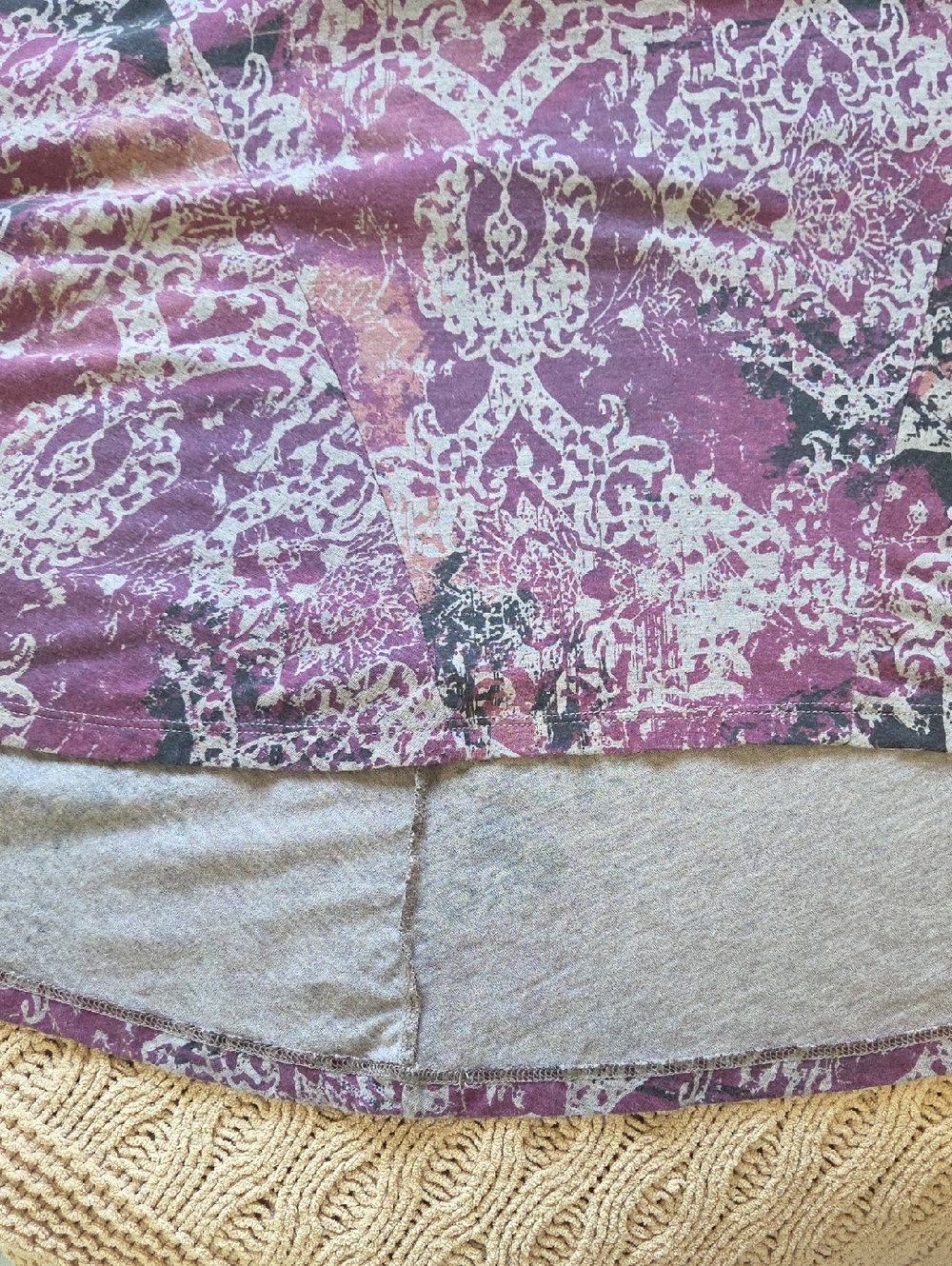 Peruvian Connection Purple Damask Print Maxi Dress - Size L - Picture 4 of 8